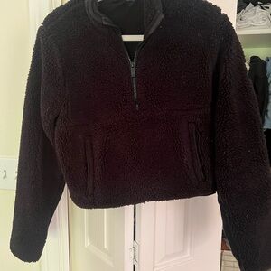 ALO Yoga Dark Brown Sherpa Zippered Jacket